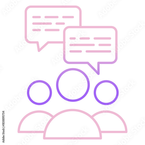 Outline Color Group conversation icon