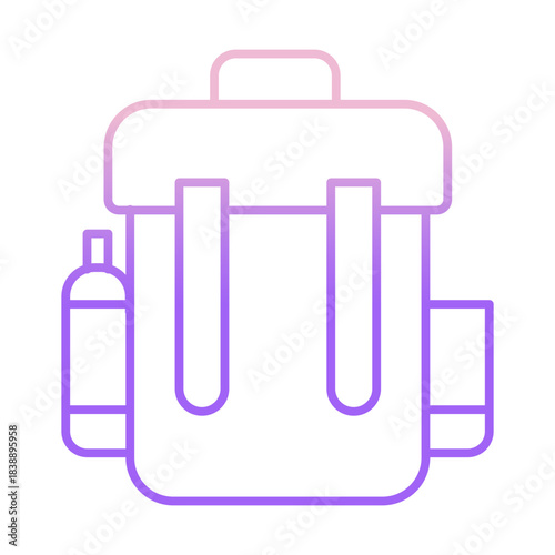 Outline Color backpack icon