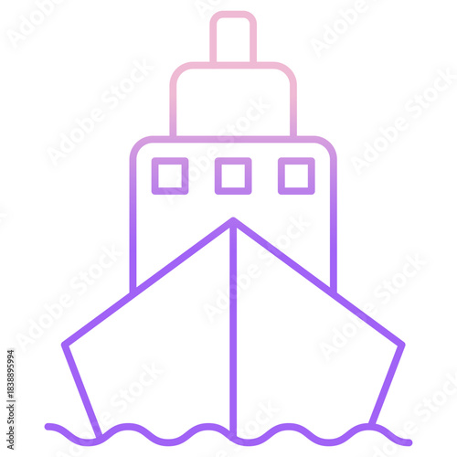 Outline Color ship icon