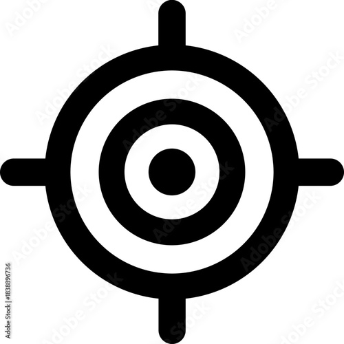 Precision Target Crosshair Bullseye Icon