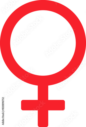 Red Female Gender Symbol Icon
