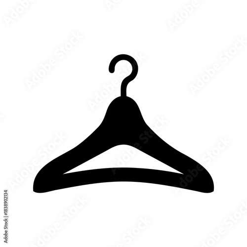 Hanger with question mark hook icon, fashion choice dilemma