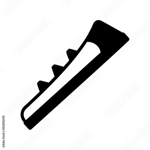 Classic clarinet woodwind instrument black silhouette icon