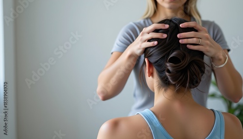 Head massage therapist for relaxation and stress reduction.