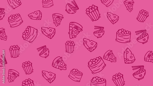 Dessert Sweets Pattern Animated 