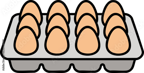 계란한판 달걀 일러스트 