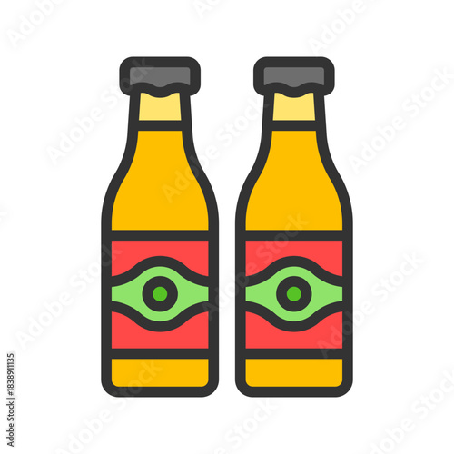Beer Bottle icon vector image. Suitable for mobile apps, web apps and print media.