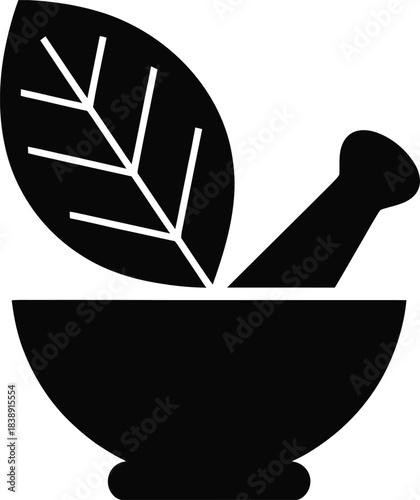 mortar with pestle and mortar
