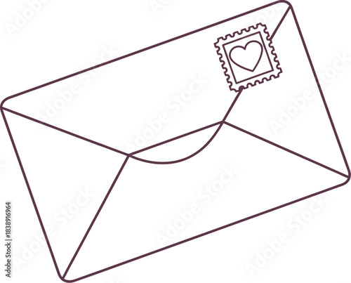 Simple envelope icon design for communication and mail