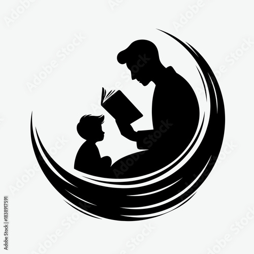 Dad reading bedtime story