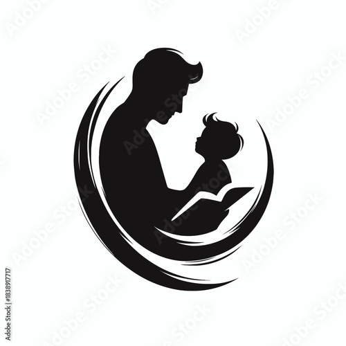 Dad reading bedtime story