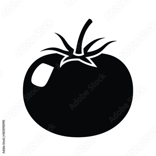 Illustration of a fresh tomato isolated on, a healthy and tasty vegetable