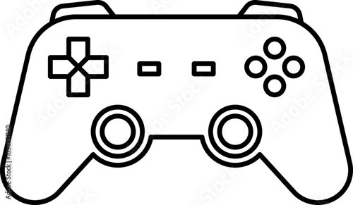 Outline Drawing of Modern Video Game Controller