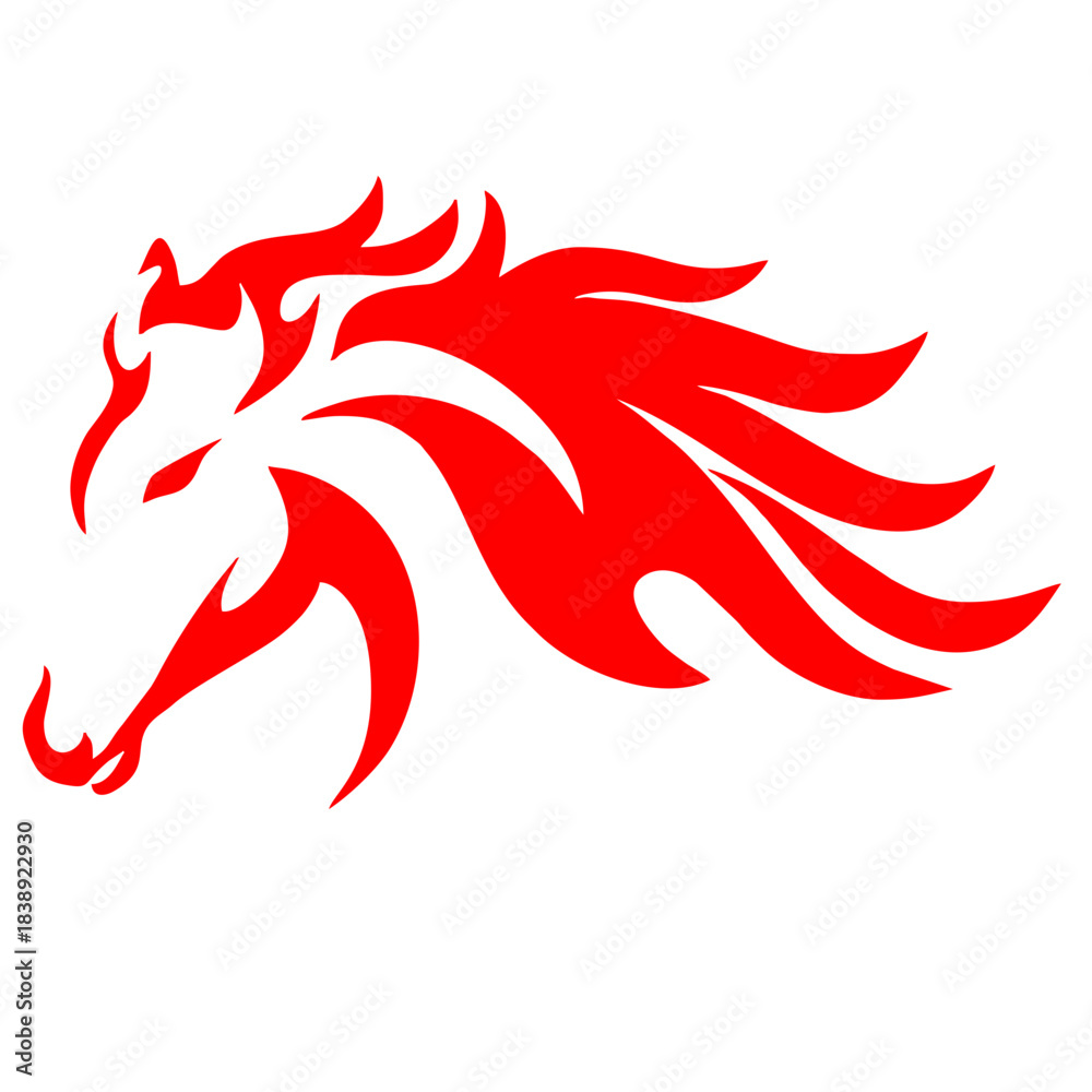 Fototapeta premium tribal horse tattoo design