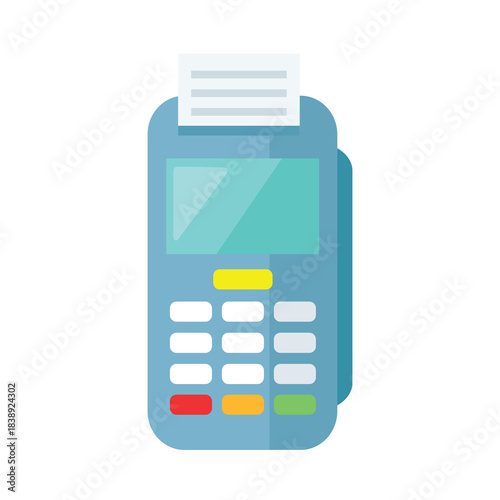 EDC machine icon, EDC machine vector illustration, debit credit card machine clip art, electronic payment terminal symbol, POS device isolated on white background