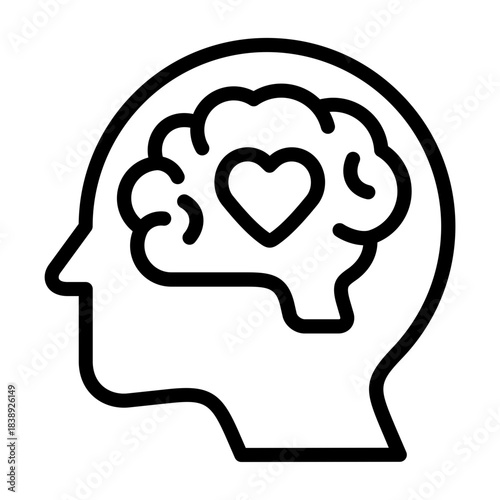 mental health icon line