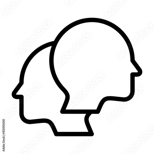 multiple personality icon line