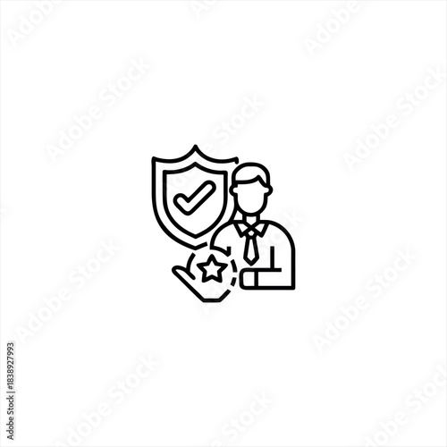 Integrity-icon-make-a-very-nice-line-art-Vector Illustration