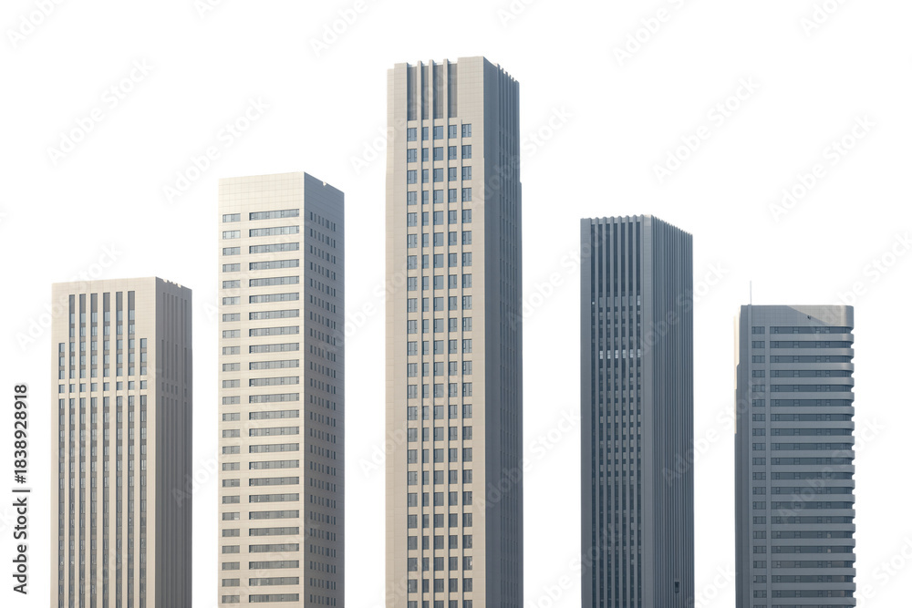 Obraz premium Modern Skyscrapers 3D Render Illustration