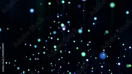 Abstract representation of colorful floating orbs in a dark background, creating a dreamy atmosphere