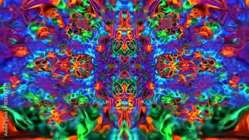 Vivid abstract design with swirling colors and intricate patterns creating a mesmerizing visual experience