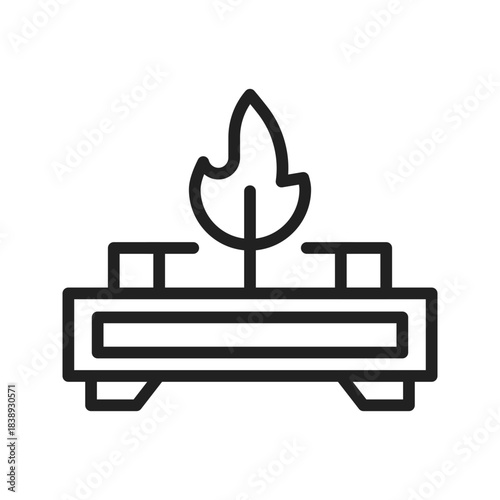 Camping stove icon