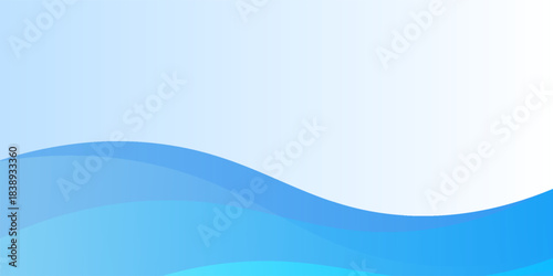 Abstract blue waves background, minimal waves design concept