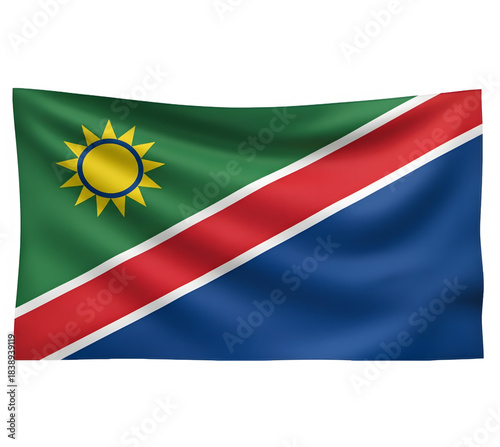 Free Download Namibian flag flying - GFXLoad