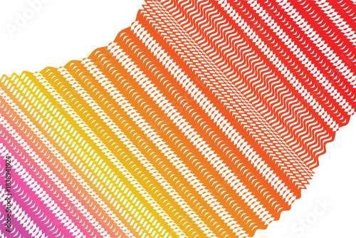 Colorful Wavy Abstract Pattern Vector, Gradient-Free Decorative Design