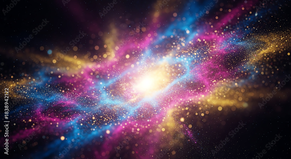 Fototapeta premium Cosmic Colorful Light Nebula
