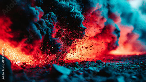 Explosion du volcan