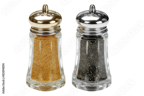 Salt and pepper shaker duo isolated on transparent background