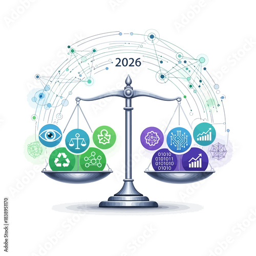 Personalized Wellness Retreat – Group Outdoor Yoga and Meditation Illustration