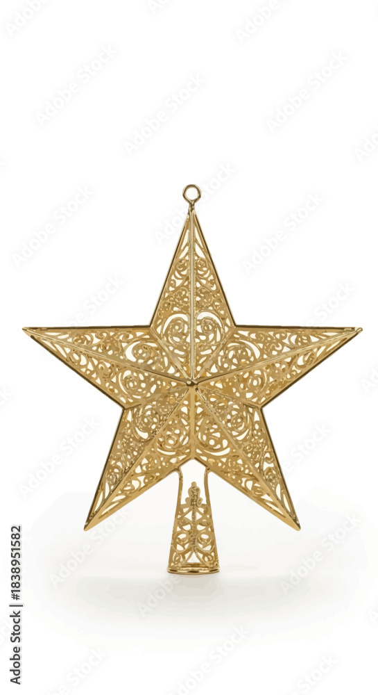 Obraz premium Golden star on white background
