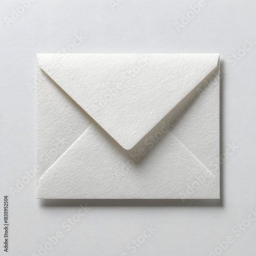 Pure Correspondence: An elegantly simple, closed envelope, symbolizing the timeless essence of written communication. Its pristine surface awaits the personal touch of a handwritten message.