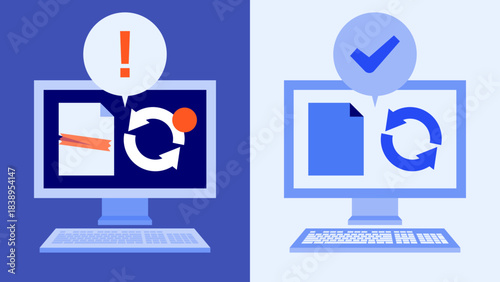 Outdated Files Facing Malware Risk Versus Safe Data Updated Through Automated Security Maintenance