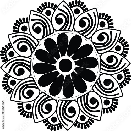 Mandala vector, Mandala Mehandi Design