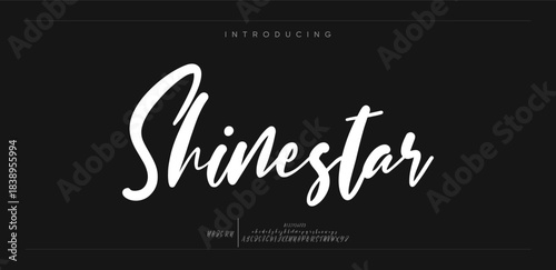 Shinestar is a bold and stylish brush script font featuring confident curves and modern flair.