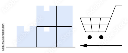 Logistics concept. Logistics connects inventory management, fulfillment, and e-commerce solutions. Logistics improving operations for supply chains and retail businesses. For warehouses, online