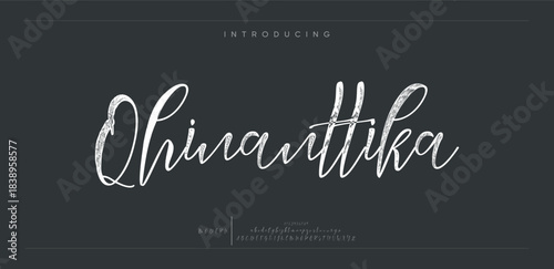 Chinauttika is a modern artistic brush script with dynamic strokes and expressive curves.
