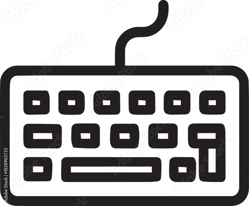 A stark, minimalist image of a keyboard's clean lines and essential elements, embodying the core of modern communication and technology.