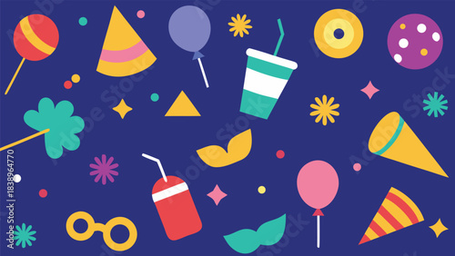 seamless pattern with party hats pattern vector seamless illustration party design icon