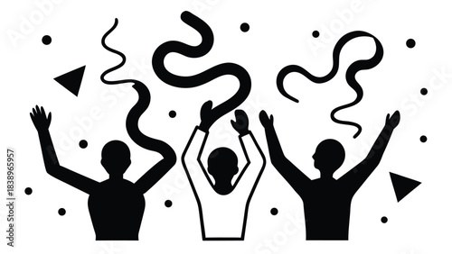 black blot on white background business silhouette woman vector people illustration art person hand symbol design icon 