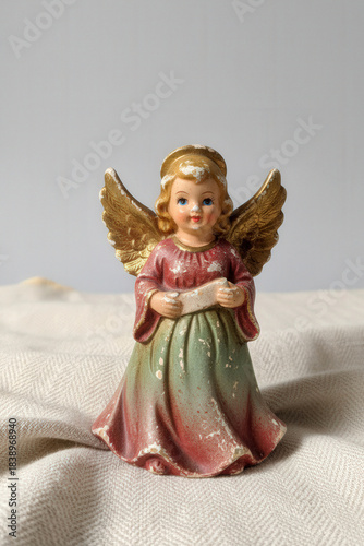Vintage christmas figurine of a little angel