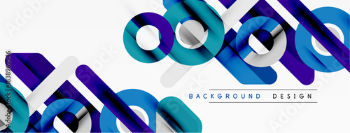 Abstract geometric pattern. Blue, teal, silver lines create dynamic composition. Modern design element for backgrounds, banners.