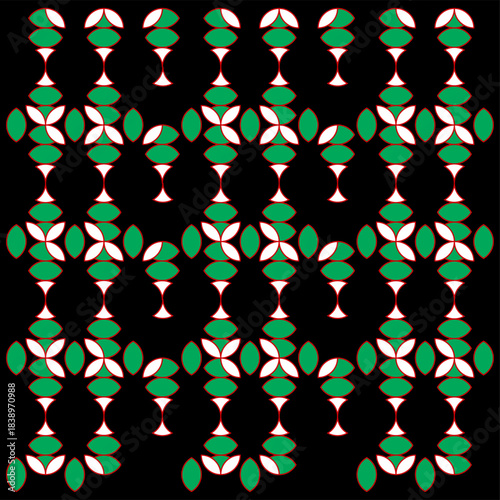 geometric color and black background texture pattern art print design
