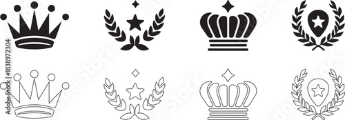 Vector VIP status icon set.