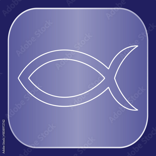 Christian Symbol Fish Icon Design Religious Beliefs Faith Symbolism Vector
