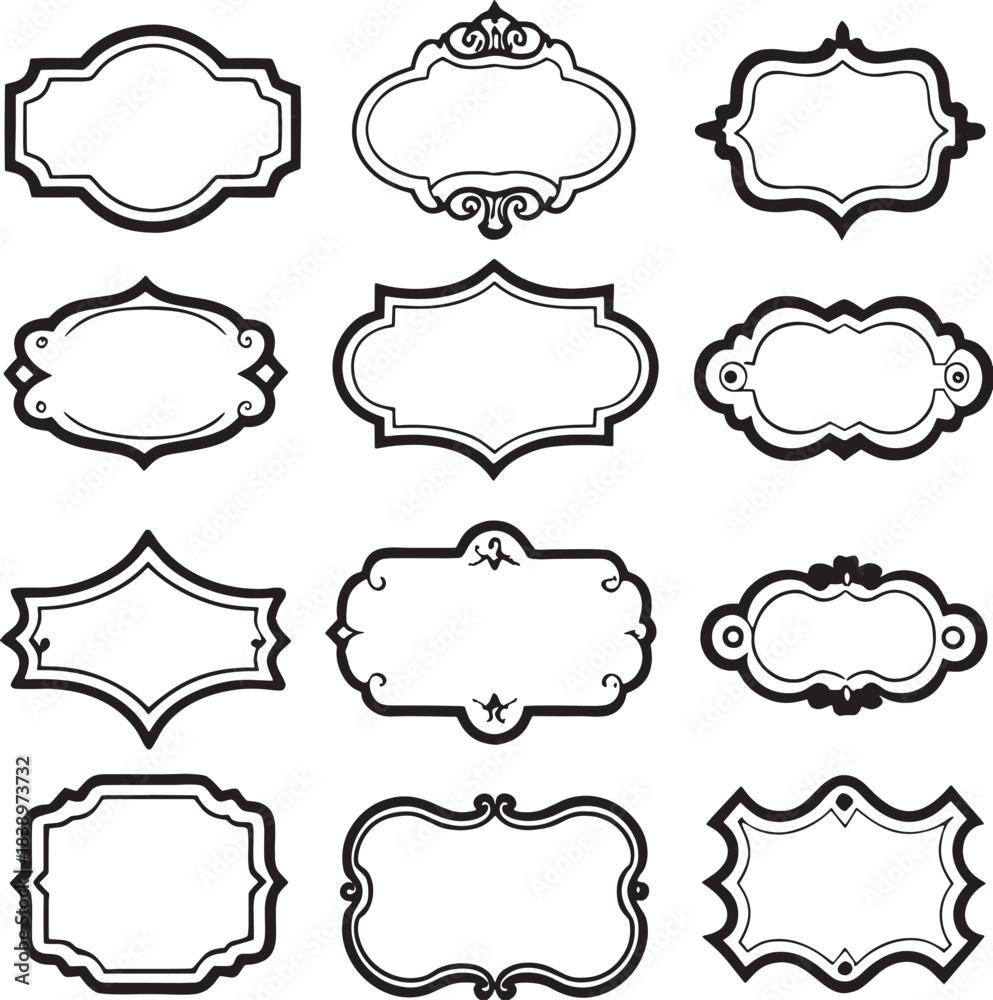 Obraz premium set of vintage frames