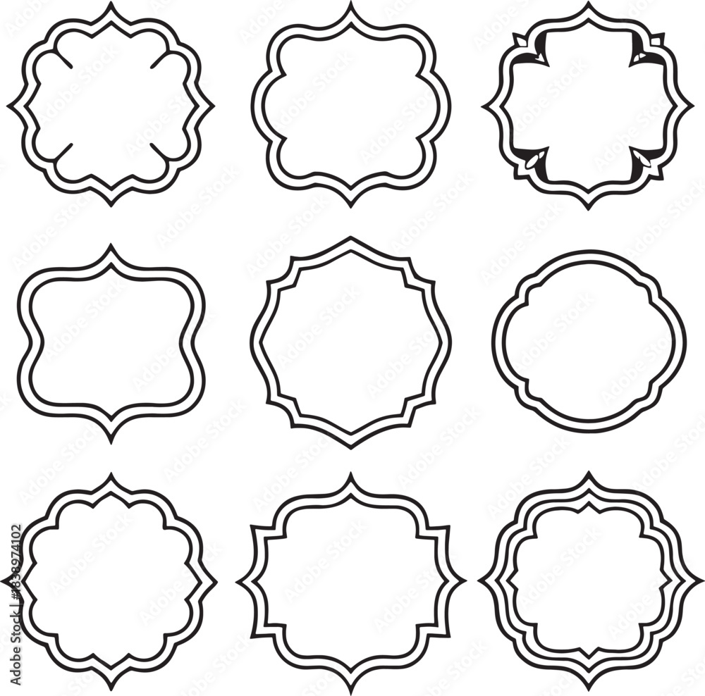 Fototapeta premium set of vintage frames